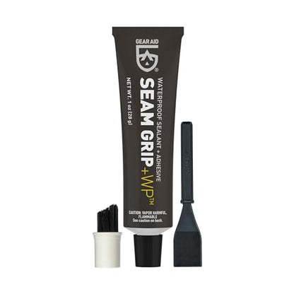 GEAR AID Seam Grip WP Waterproof Sealant and Adhesive for Jackets, Tents, Sleeping Pads and Outdoor Fabric | Repairs Rips, Seals Seams on Nylon, Canvas and Vinyl - style: 1 oz