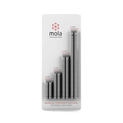Mola Adjustable Length Bars | 8 Spring-Loaded Bars for experimenting with Structural Flexibility & Design