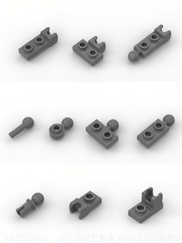 88 PCS Small Ball and Socket Joints Pieces Compatible with Lego Pieces, Drak Gray 10 Sizes Ball Joint Socket Connectors, Figure Limb Building Blocks Bulk, Universal Joint Axle MOC Parts - color: Darkgray