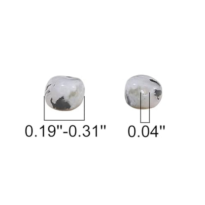 BEADIA Natural Irregular Freeform White Spectrolite Stone Beads for DIY Jewelry Making 5-8mm 38cm - color: White Spectrolite