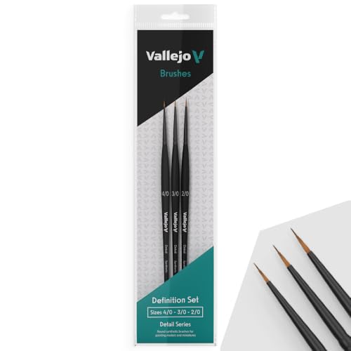 Vallejo - Detail Series Definition Set, Flagged Synthetic Bristles - color: Detail Series Definition Set