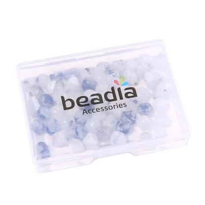 BEADIA Natural Irregular Freeform White Spectrolite Stone Beads for DIY Jewelry Making 5-8mm 38cm - color: White Spectrolite