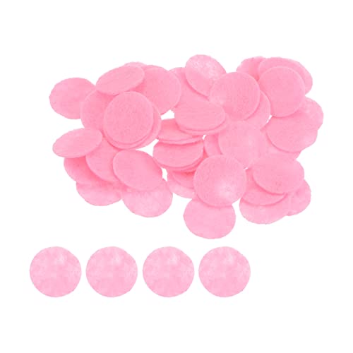 HARFINGTON 100pcs Round Felt Circles, 15mm 5/8" Pre Cut Felt Craft Pads Non-Woven Mini Felt Fabric Circles for DIY Sewing Handcraft Cut Projects Craft Finishing, Pink - color: Pink, size: 15mm