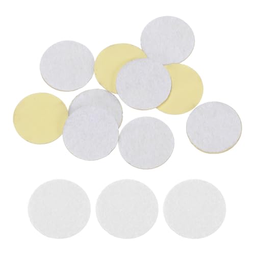 HARFINGTON 10pcs Round Adhesive Circles, 20mm 3/4" Pre Cut Non-Woven Mini Fabric Circles for DIY Sewing Handcraft Cut Projects, White - color: White, size: 20mm (10pcs)