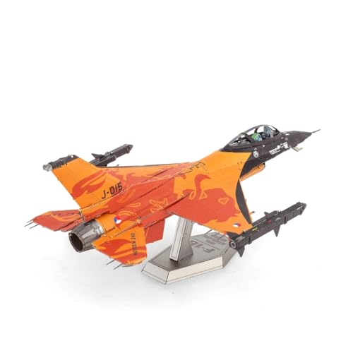Metal Earth F-16 Royal Netherlands Orange Lion 3D Metal Model Kit Fascinations