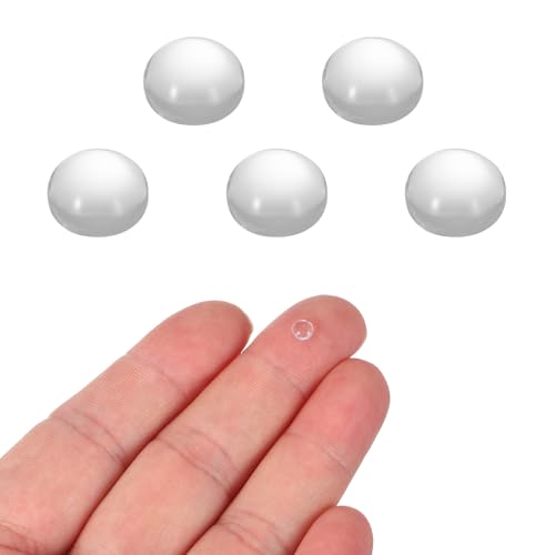 PATIKIL 5 Pack Convex Lens, 5mm OD 5mm Focal Length Optical Lenses - size: 5mm OD x 2.5mm H x 5mm Focal L