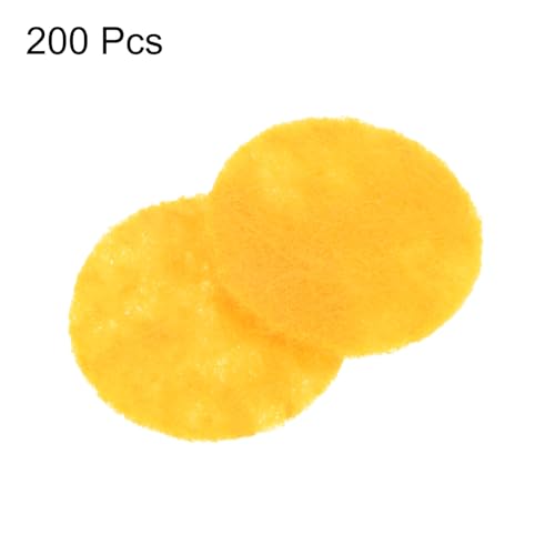 HARFINGTON 200pcs Round Felt Circles, 15mm 5/8" Pre Cut Felt Craft Pads Non-Woven Mini Felt Fabric Circles for DIY Sewing Handcraft Cut Projects Craft Finishing, Yellow - color: Yellow, size: 15mm