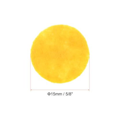 HARFINGTON 200pcs Round Felt Circles, 15mm 5/8" Pre Cut Felt Craft Pads Non-Woven Mini Felt Fabric Circles for DIY Sewing Handcraft Cut Projects Craft Finishing, Yellow - color: Yellow, size: 15mm