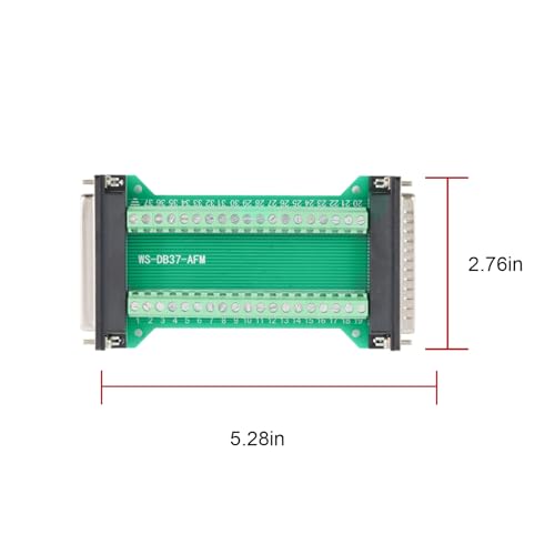 2Pcs RS232 DB37 Serial Male to Female Terminal Breakout Board - style: DB37