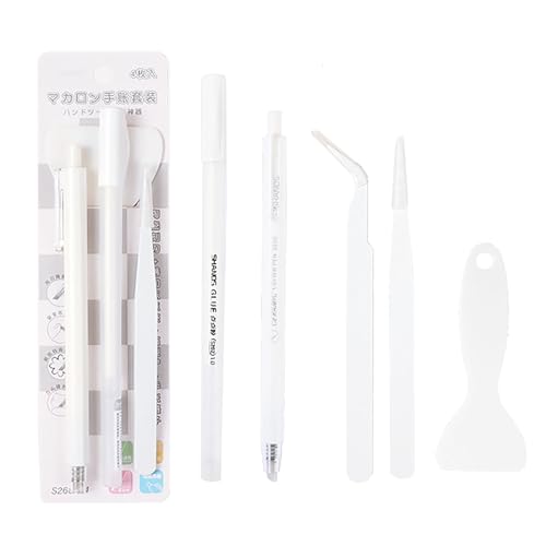 Doraking Scrapbooking Tools with Glue Tweezer Shovel Cutter Pen for Crafting, Scrapbooking, Card Making, Paper Crafts - color: White