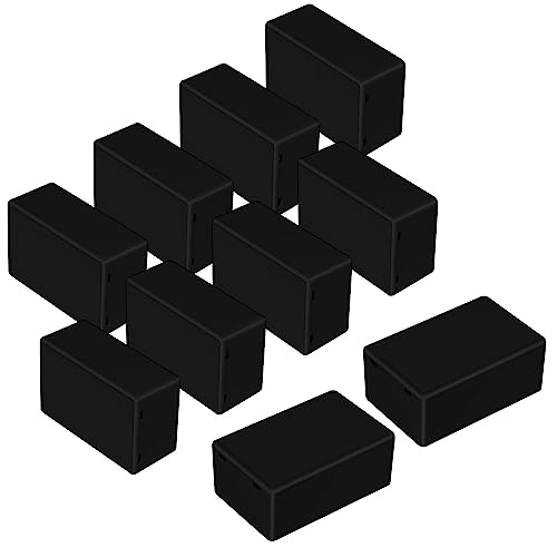 LeMotech Project Box 10 Pieces ABS Plastic Electrical Project Case Small Junction Box for Electronics Black 2.74 x 1.77 x 1.15 inch (70 x 45 x 29 mm) - size: 2.74" x 1.77" x 1.15"(10pc)