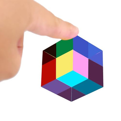 CMY Color Cube, 40mm Acrylic Prism, Educational Toys for Kids - size: 1pc 4cm