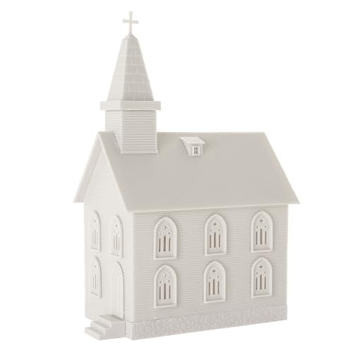 HO Scale Model Blank Church Kit Unassembled House for Model Train Layout Diorama JZHO6875JJ