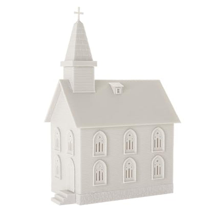 HO Scale Model Blank Church Kit Unassembled House for Model Train Layout Diorama JZHO6875JJ