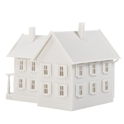 N Scale Model Village Two-Story House Kit Unassembled Christmas Building for Model Railroad JZN5871JJ