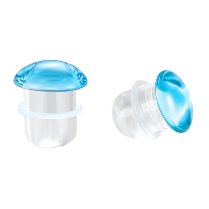 Glass Ear Stretching Kit Single Flare Plugs & Rubber Rings Unique 1mm Increments 3mm-25mm Gradual Sizing Smooth Glass Gauges for Daily Wear Earring Expander Stretcher Piercing Body Jewelry 2Pc - color: Blue, size: 7mm