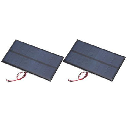 MECCANIXITY 2 Pcs 6V 0.96W 160mA Mini Solar Panels, Small Polycrystalline Solar Cell Panel with 2 Cable for DIY Electric Toy Materials Kits Charger, 110mm x 60mm - style: 6V 0.96W 160mA
