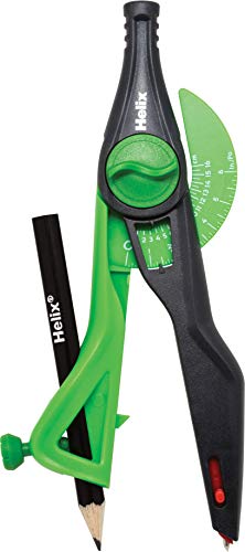 Helix Large Plastic Locking Compass with Safety Point, Assorted Colors (37279) - style: Locking Compass with Safety Point