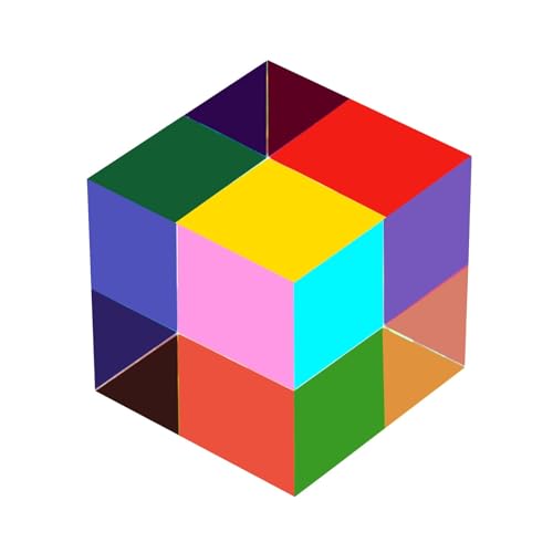 CMY Color Cube, 40mm Acrylic Prism, Educational Toys for Kids - size: 1pc 4cm