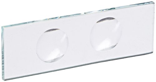 United Scientific™ CSTK02 Concavity Glass Slide, 3mm Thick, 2 Concavities, 75mm Length, 25mm Width, Pack of 12