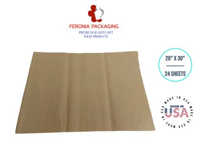 Antique Gold Tissue Paper Squares, Bulk 24 Sheets, Premium Gift Wrap and Art Supplies for Birthdays, Holidays, or Presents by Feronia packaging, Large 20 Inch x 30 Inch - color: AntiqueGold