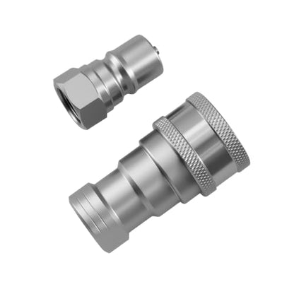 3/8" NPT ISO 7241-B Quick Disconnect Hydraulic Coupler Set, Alloy Steel Quick Disconnect Hydraulic Coupling (3/8" Body x 3/8" NPT Thread ISO7241-B)) - color: 3/8" NPT&Body (ISO7241-B)