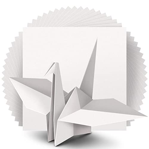 IOOLEEM Origami Paper, 200 Sheets, White Origami Paper, 6 Inch Square, Double Sided Colored Paper for Crafts DIY Party & Decoration - color: White, size: 6 x 6 inch Standard Pack