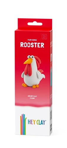 HEY CLAY Modeling Air-Dry Clay Kit for Kids Creative Gift Age 3+ (3 cans) - color: Rooster