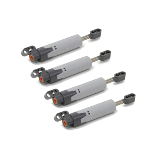 16PCS Pneumatic Technical Parts Linear Actuator & Hydraulic Pump Kit with Push Rods & Connectors for MOC Robot, Car DIY Engineering Projects Compatible with Major Building Blocks