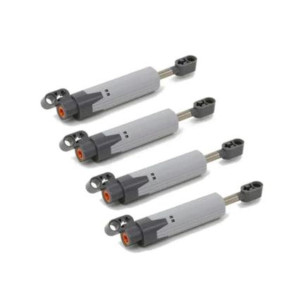 16PCS Pneumatic Technical Parts Linear Actuator & Hydraulic Pump Kit with Push Rods & Connectors for MOC Robot, Car DIY Engineering Projects Compatible with Major Building Blocks