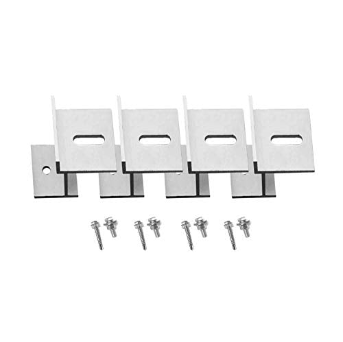 Newpowa Solar Panel Mounting Z Bracket with Nuts and Bolts Mini Version Designed for RV, Boat, Wall, Off-Grid Roof Installation A Sets of 4 Units Silver Aluminum - size: UM Mini*1
