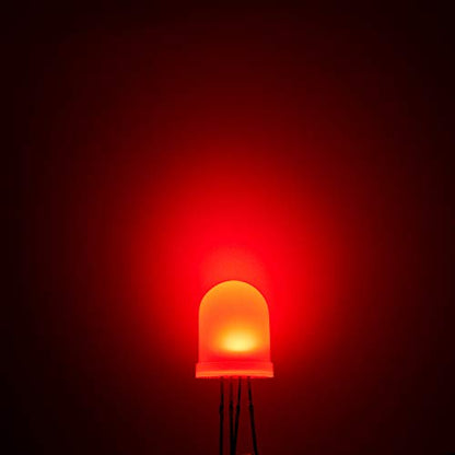 CHANZON 50 pcs 10mm RGB Multicolor Diffused LED Diode Lights Common Cathode - color: K) Rgb (Common Cathode) (50pcs)