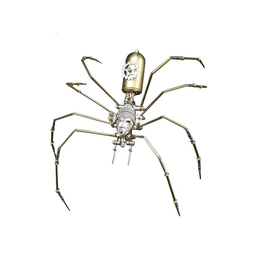 Retro Steampunk Mechanical Insect Craft – 140+ Parts 2-3 Hours Build Time 96% Success Rate 3D Metal Spider Puzzle Unique for 14+ Teens Men Adults Desk Ornament (Frons Spider) - style: Frons Spider