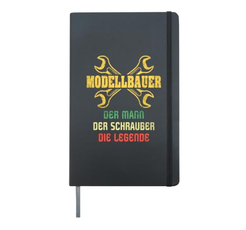 Model Builder Sayings Model Car Men Scale Model Kit Hardcover Journal, Black