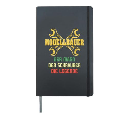Model Builder Sayings Model Car Men Scale Model Kit Hardcover Journal, Black