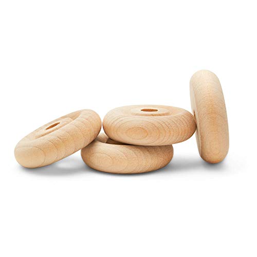 Classic Mini Wooden Wheels, Great for Crafts Too, 1-1/4 Inch Diameter, 3/8 Inch Thick, 1/4 Inch Hole, Pack of 50, by Woodpeckers - color: Pack of 50, size: 1-1/4 inch, 3/8 inch thick