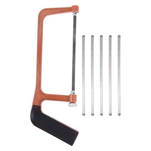 Angoily Mini Hacksaw for Kids Children Handsaw with Non-Slip Handle and 5 Replaceable Blades Compact Manual Saw for Woodworking Garden Pruning Tree Trimming Diy Crafts Furniture Repair