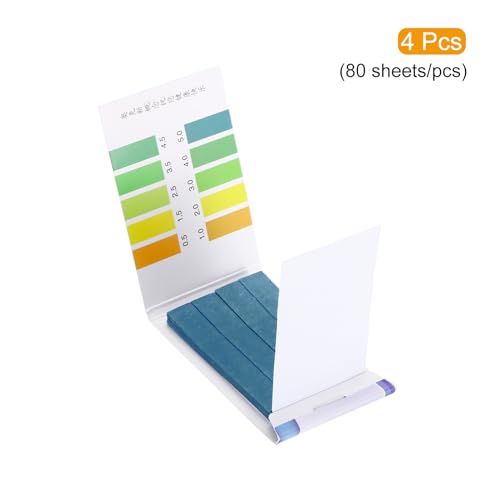 PATIKIL PH Test Strips 0.5-5, 4 Pack 320 Indicator Papers Litmus Tester for Water Food Soil Alkaline Acid Testing - style: PH 0.5-5