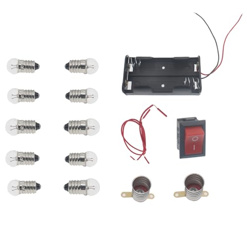 1set Electrical Circuit Experiment Kit Black DIY Physics - color: Black, size: 2.5V
