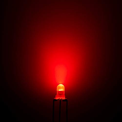 CHANZON 100 pcs 3mm Red & Blue Diffused LED Diode Lights Common Cathode - color: F) Red & Blue (Cc) (100pcs)