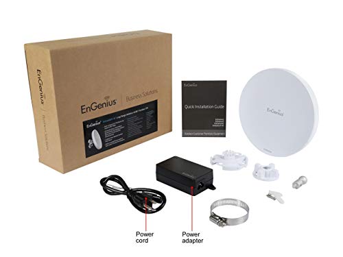 EnGenius Technologies Wi-Fi 5 Outdoor AC867 5Ghz Wireless Access Point/Client Bridge, Long Range, PTP/PTMP, IP55, 26dBm Transmit Power with 19dBi Directional Antennas, GigE Port (EnStation5-AC Kit) - size: 2-PACK KIT, style: AC-Lite