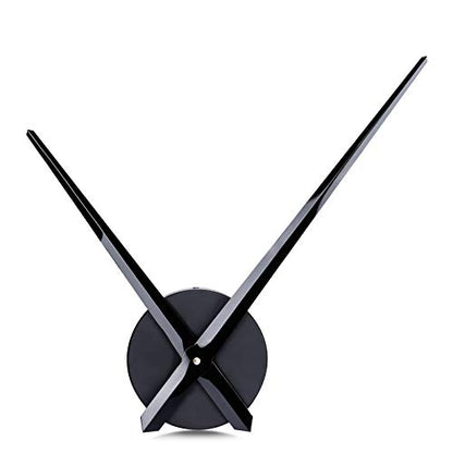 Lafocuse Silent 24 Inch DIY Wall Clock with Large Clock Hands and Motor Kit, DIY 12888 Clock Movement Mechanism Replacement with 12 Inch Long Minute Hands for Living Room - color: Black