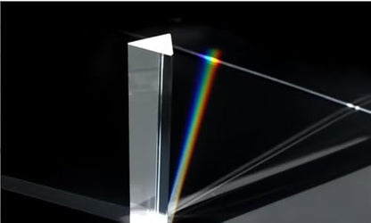Mini Glass Crystal Triangular Prism, Rainbow Maker for Light Refraction Spectrum Learning, Photography Science Physics Teaching Prop (5cm)