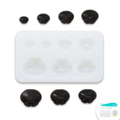 Nuvretk 7 Cute Silicone Molds for Needle Felting - Dog Nose Shapes for Stuffed Animals, DIY Crafts, and Accessories (Triangle) - size: DOG-Triangle
