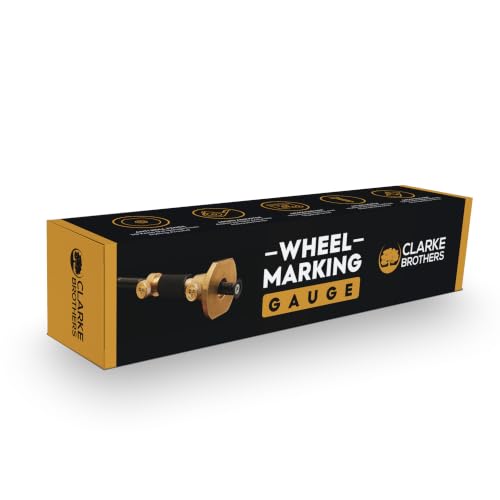 Clarke Brothers Wheel Marking Gauge Kit – 7" Brass Marking Tool with Anti-Roll Fence, Micro-Adjuster, Metric/Imperial Ruler, 2 Extra Cutters & Bolts, Woodworking Scribe Tool