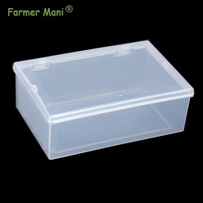 2 Pcs Rectangle Clear Plastic Beads Storage Containers Box (6.22x4.09x2.28inch) with Lid for Collecting Small Items, Beads, Game Pieces, Business Cards, Crafts Accessories - size: 6.22 x 4.09 x 2.28 Inch