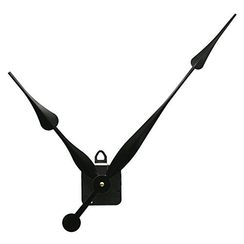 Youngtown High Torque Long Shaft Clock Movement Kit with 12 in Black Hands - color: Black, size: 29/32 inch Total shaft length