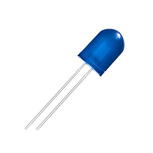 CHANZON 50 pcs 10mm Blue Diffused LED Diode Lights (DC 3V 20mA) - color: H) Blue-blue (50pcs)