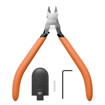 U02 Ultra-thin Single Edge Model Nippers 4.9in Plastic Sprue Cutter - color: Orange