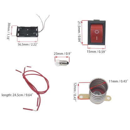 1set Electrical Circuit Experiment Kit Black DIY Physics - color: Black, size: 2.5V